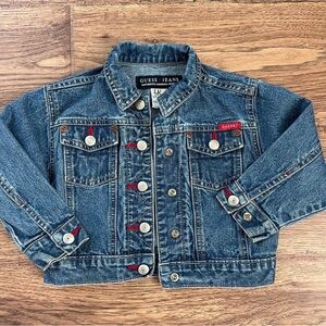 Vintage Guess Girls Size 3 Button Up Denim Jean Jacket EUC